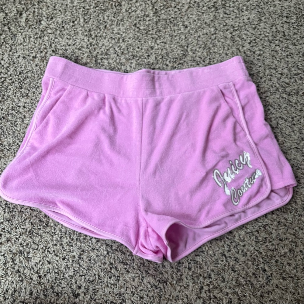 Juicy Couture Violet Dusk, Barbie Pink, Terry Shorts, XL